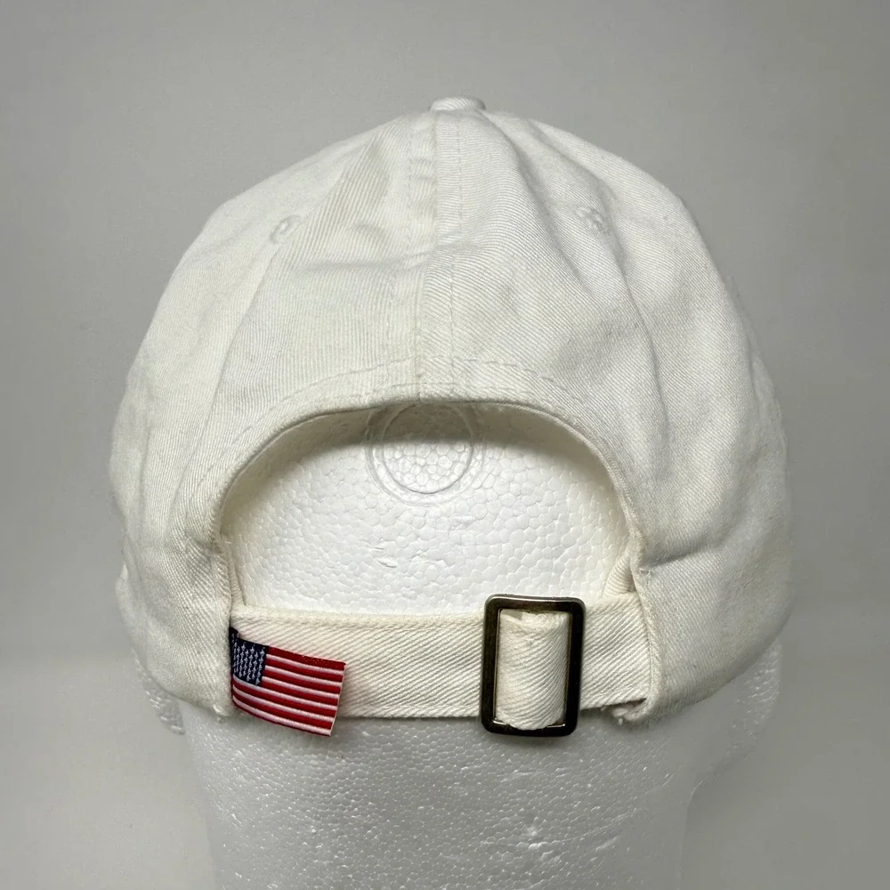 Bayside White Roller‎ Skating Embroidered Dad Hat USA Made Adjustable Strapback